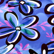 [S1904L-1009] [S1904L] Viscose Lycra Heavy Digital Printed Retro Flower (Blue)