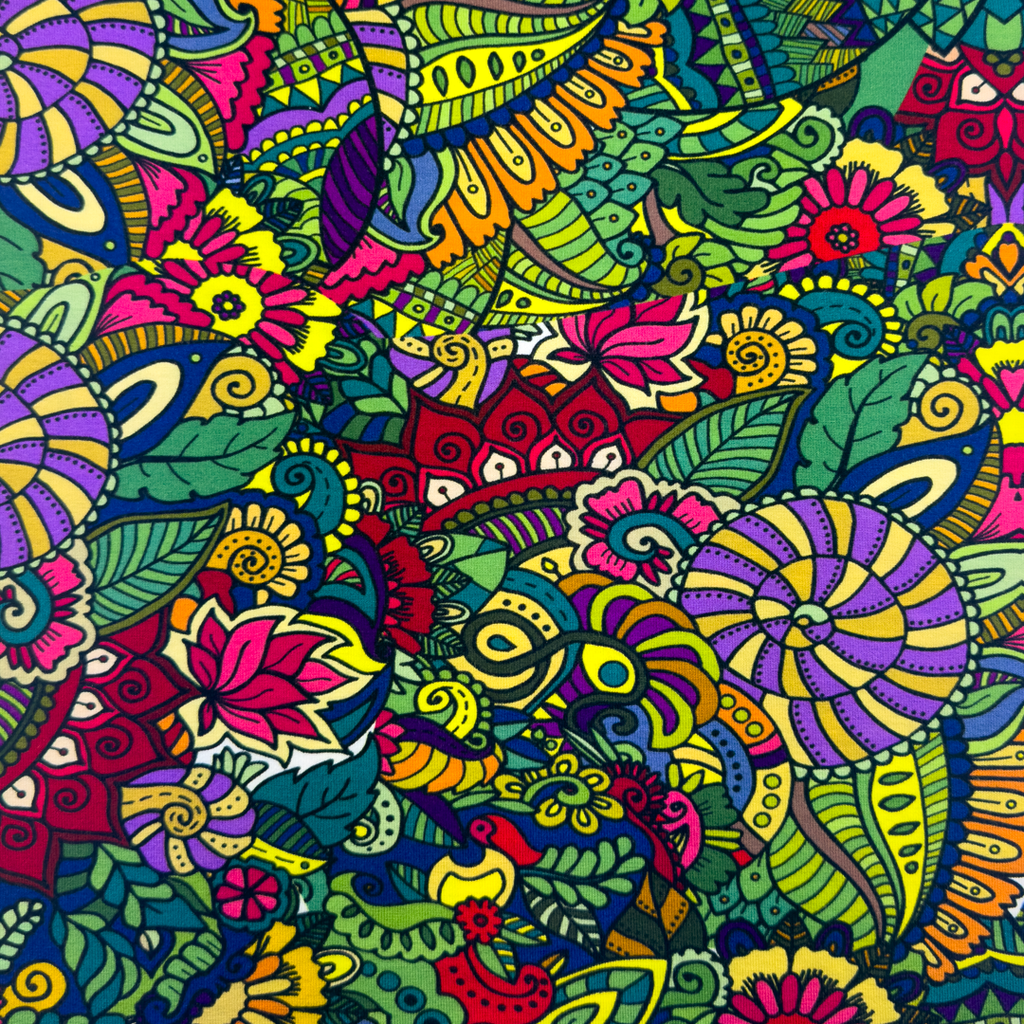 [S1906L] Viscose Lycra Heavy Digital Printed Ornamental