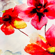[S1909L-3682] [S1909L] Viscose Lycra Heavy Digital Printed Poppy (Design B)