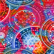 [S1915L-3683] [S1915L] Lycra Viscosa Pesante Stampa Digitale Piastrelle Mandala (Design C)