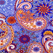 [S1939L-1213] [S1939L] Viskóza Lycra Těžký Digitální Tisk Český Paisley (Red Plum)