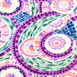 [S1951L-3682] [S1951L] Lycra Viscosa Pesante Stampa Digitale Floreale Retrò (Design B)