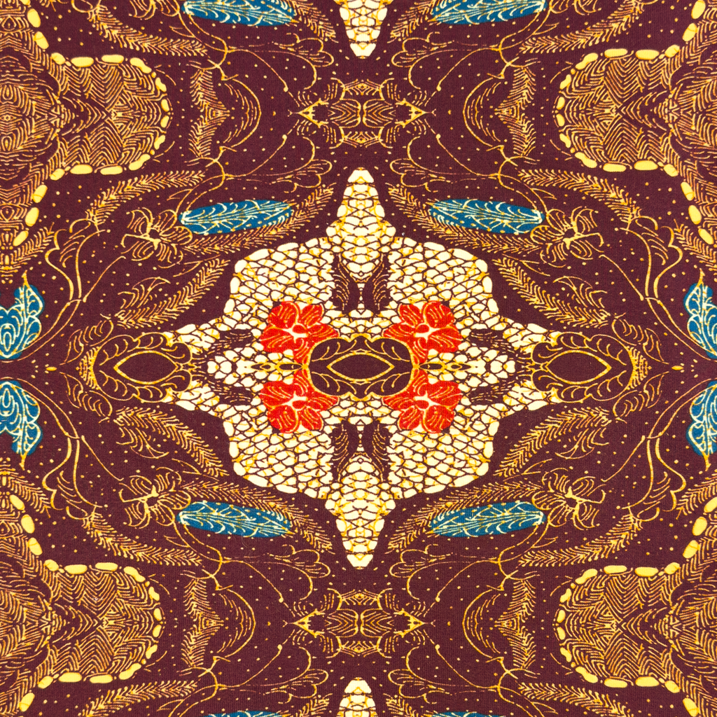 [S1952L] Viskose-Lycra Heavy Digital Gedruckt Batik