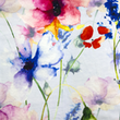 [S1961L-3682] [S1961L] Viscose Lycra Heavy Digital Printed Summer Flowers (Design B)