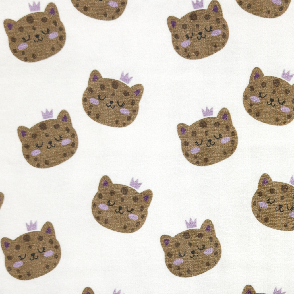 [S1994L] Jersey Printed Cat Faces