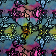 [S1900R-3298] [S1900R] Viscose Lycra Heavy Digital Printed Lace (Dark)
