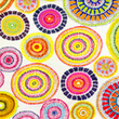 [S1901R-3275] [S1901R] Viscose Lycra Heavy Digital Printed Fun Circles (Circles)