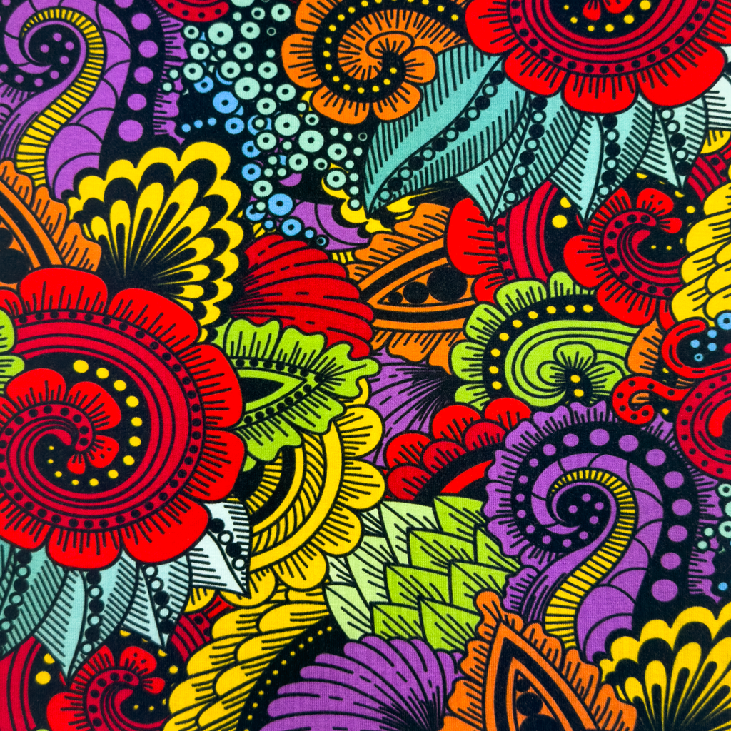 [S1906R] Viscose Lycra Heavy Digital Printed Ornamental
