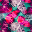 [S1908R-1123] [S1908R] Viscose Lycra Heavy Digital Printed Blurred Butterflies (Pink)