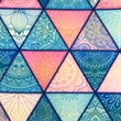 [S1912R-3681] [S1912R] Lycra Viscosa Pesante Stampa Digitale Triangolo Mandela (Design A)