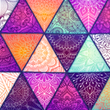 [S1912R-3682] [S1912R] Viscose Lycra Heavy Digital Printed Triangle Mandela (Design B)