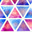 [S1912R-3683] [S1912R] Viscose Lycra Heavy Digital Printed Triangle Mandela (Design C)
