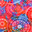 [S1915R-3682] [S1915R] Viskóza Lycra Těžký Digitální Tisk Mandala Dlaždice (Design B)