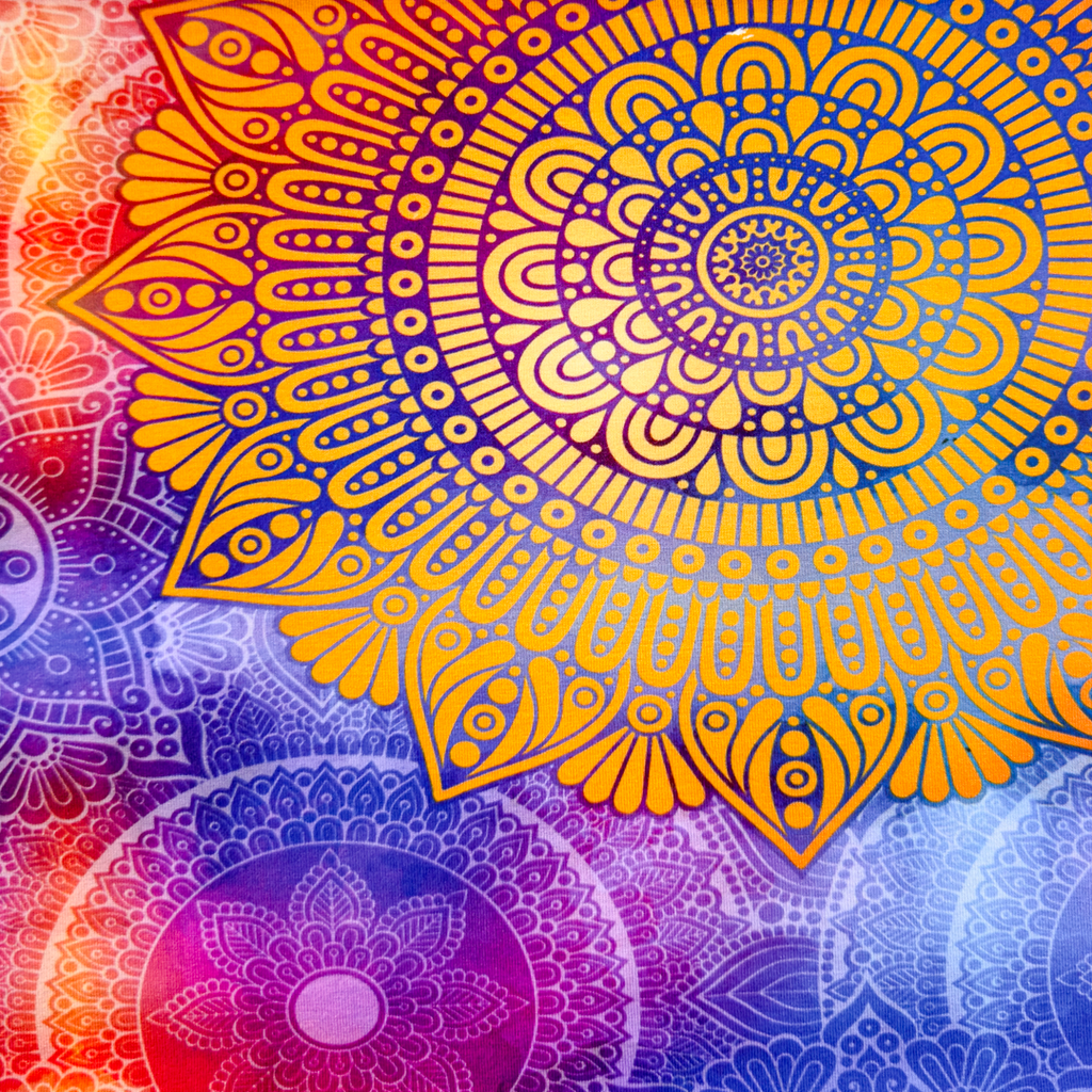 [S1917R] Lycra Viscosa Pesante Stampa Digitale Mandala