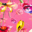 [S1925R-1123] [S1925R] Viscose Lycra Heavy Digital Printed Mixed Flowers (Pink)