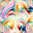 [S1941R-3681] [S1941R] Lycra Viscosa Pesante Stampa Digitale Cerchi Astratti (Design A)