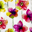 [S1944R-3685] [S1944R] Viskos Lycra Tung Digitaltryckt Akvarell Blommor (Design E)