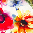 [S1945R-3681] [S1945R] Viskose-Lycra Heavy Digital Gedruckt Aquarell Hell und Groß (Design A)