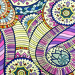 [S1951R-3681] [S1951R] Viscose Lycra Heavy Digital Printed Retro Floral (Design A)