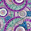 [S1951R-3683] [S1951R] Viscose Lycra Heavy Digital Printed Retro Floral (Design C)