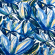 [S1958R-3683] [S1958R] Viscose Lycra Heavy Digital Printed Pretty In Blue (Design C)