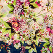 [S2050L-1090] [S2050L] Voile Print Digital Printed Flowers (Mátově Zelená)
