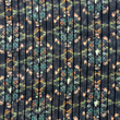 [S2051R-1132] [S2051R] Voile With Flock Digital Printed Flowers (Černá)