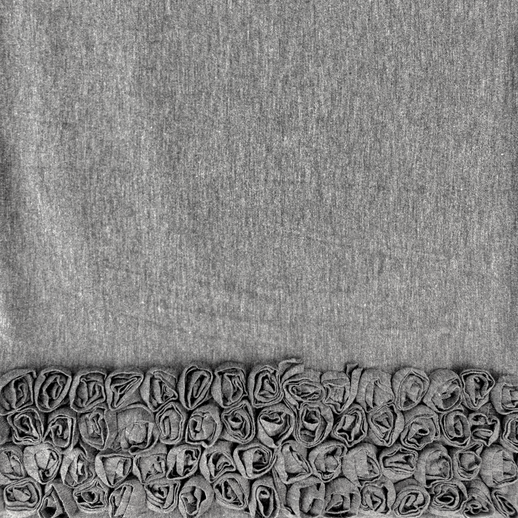 [S2055L] Jersey Italian Turquia With Stitched Flowers