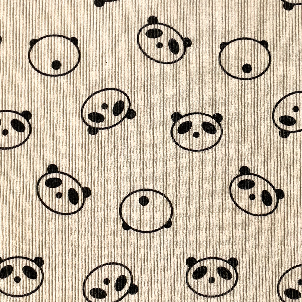 [S2063L] Rib Cord Printed Stretch Cute Animals