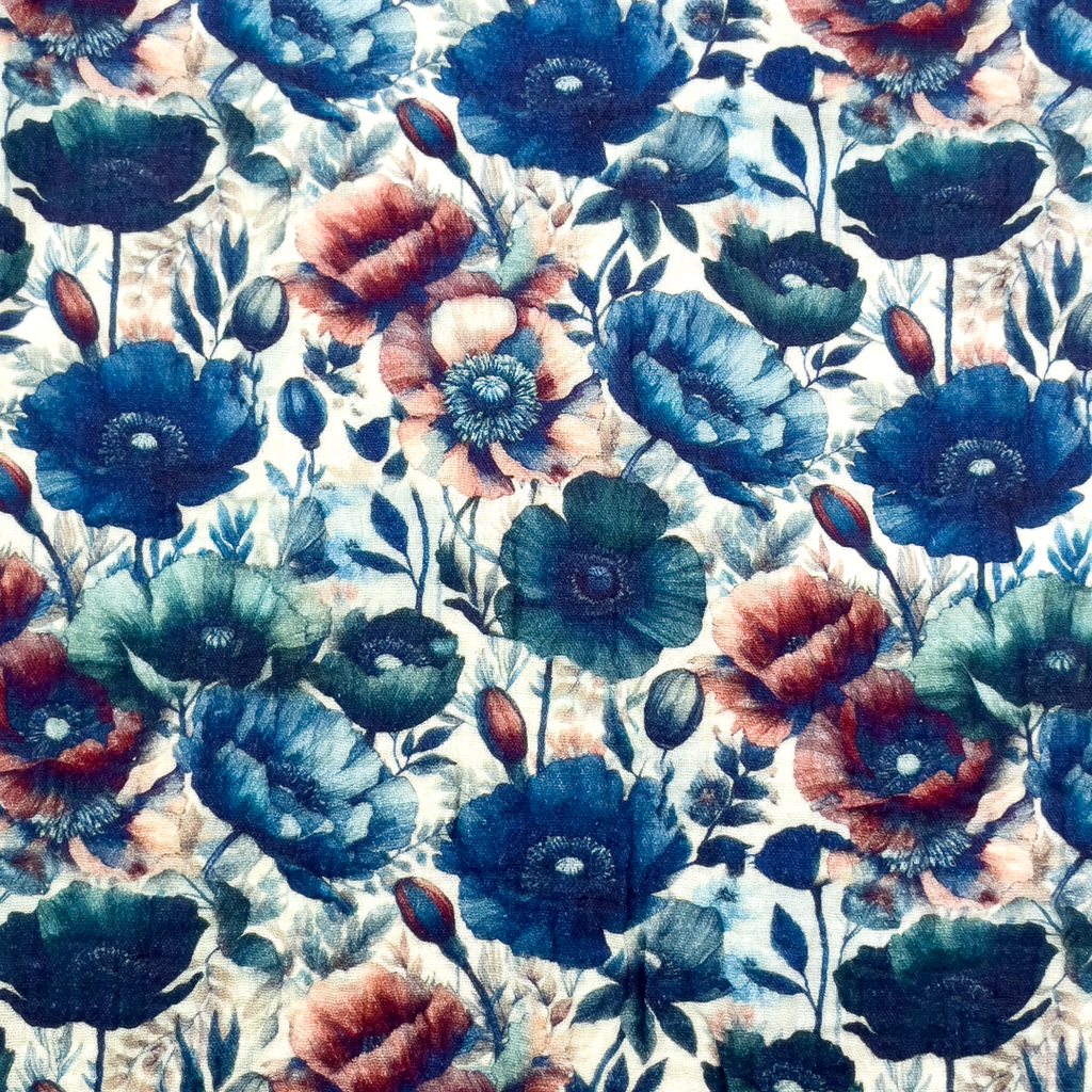 [S2093L] Double Gauze Crinkled Digital Printed Wild Flowers