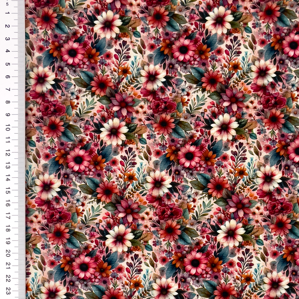 [S2107L] Viscose Lycra Heavy Digital Printed Peony's
