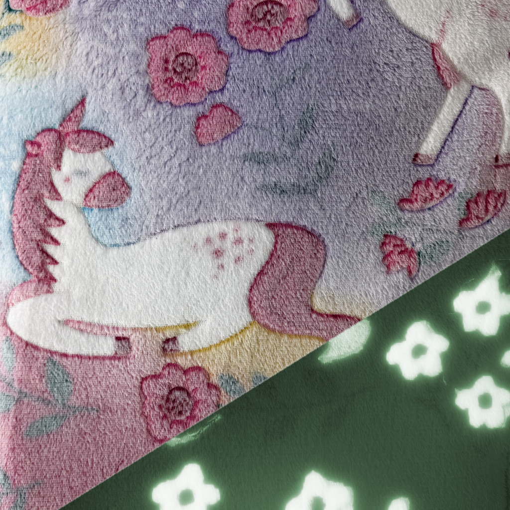 [S2070R] Wellness-Fleece Glow In The Dark Eenhoorns