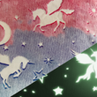 [S2070R-3685] [S2070R] Wellness-Fleece Glow In The Dark Eenhoorns (Design E)