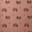 [S2063R-3686] [S2063R] Rib Cord Printed Stretch Cute Animals (Design F)