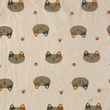 [S2063R-3687] [S2063R] Rib Cord Printed Stretch Cute Animals (Design G)