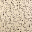 [S2064R-3681] [S2064R] Rib Cord Printed Stretch Small Bunny's (Design A)