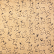 [S2064R-3682] [S2064R] Rib Cord Printed Stretch Small Bunny's (Design B)