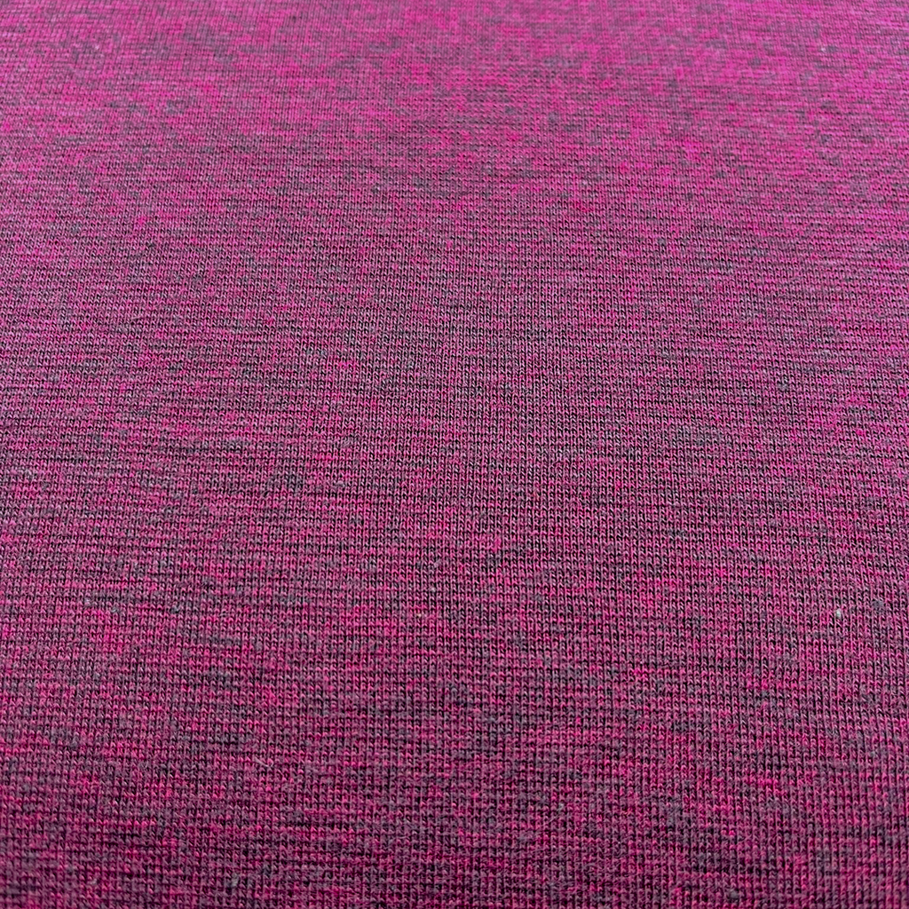 [S2146L] Bordo Maglia a Uni Filato Nero Melange Premium
