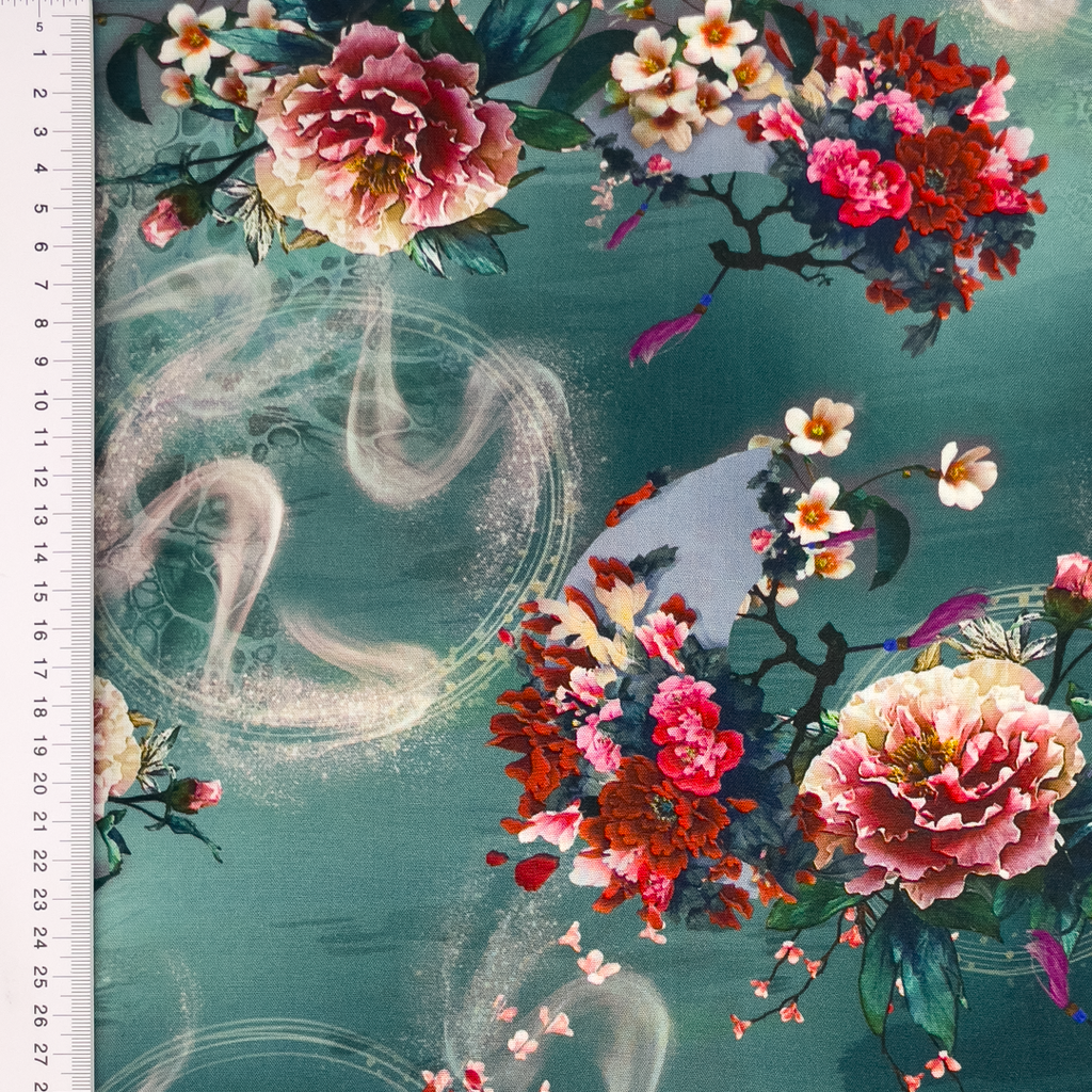 [S2166R] Rayon Digital Printed Lilly