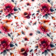 [S2089R-3684] [S2089R] Double Gauze Crinkled Digital Printed Flower Bouquet (Design D)