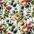 [S2090R-3681] [S2090R] Double Gauze Crinkled Digital Printed Floral Mix (Design A)