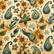 [S2090R-3685] [S2090R] Double Gauze Crinkled Digital Printed Floral Mix (Design E)