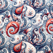 [S2094R-3685] [S2094R] Double Gauze Crinkled Digital Printed Eucalyptus With Flowers (Design E)