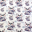 [S2095R-3681] [S2095R] Double Gauze Crinkled Digital Printed Little Friends (Design A)