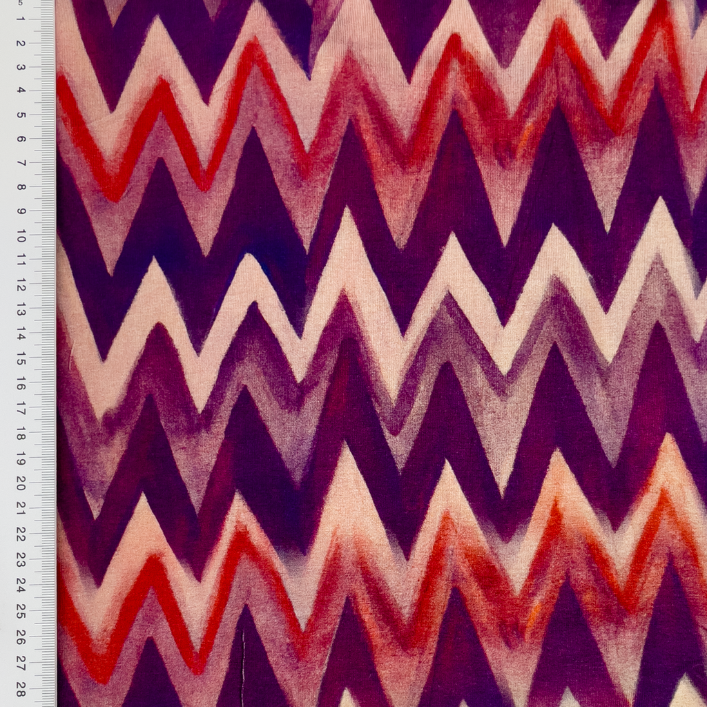 [S2097R] Viscose Lycra Heavy Digital Printed Zig Zag