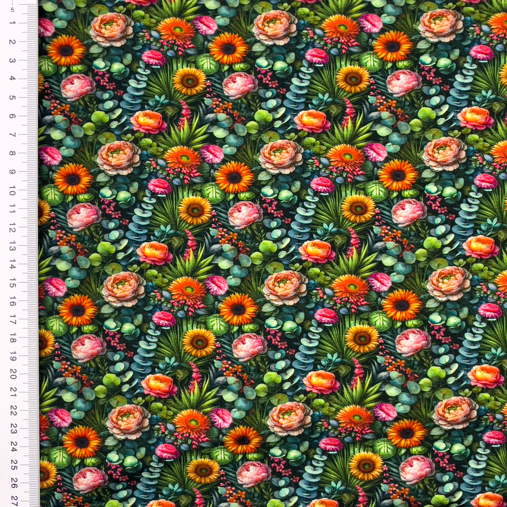 [S2099R] Viscose Lycra Heavy Digital Printed Iris