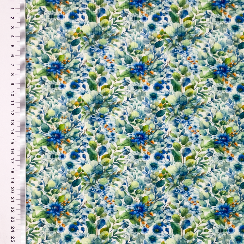 [S2101R] Viscose Lycra Heavy Digital Printed Sunny Flowers
