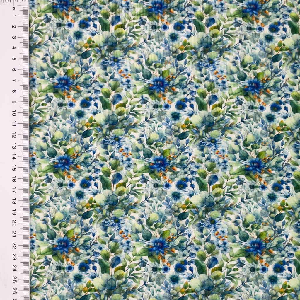 [S2101R] Viscose Lycra Heavy Digital Printed Sunny Flowers