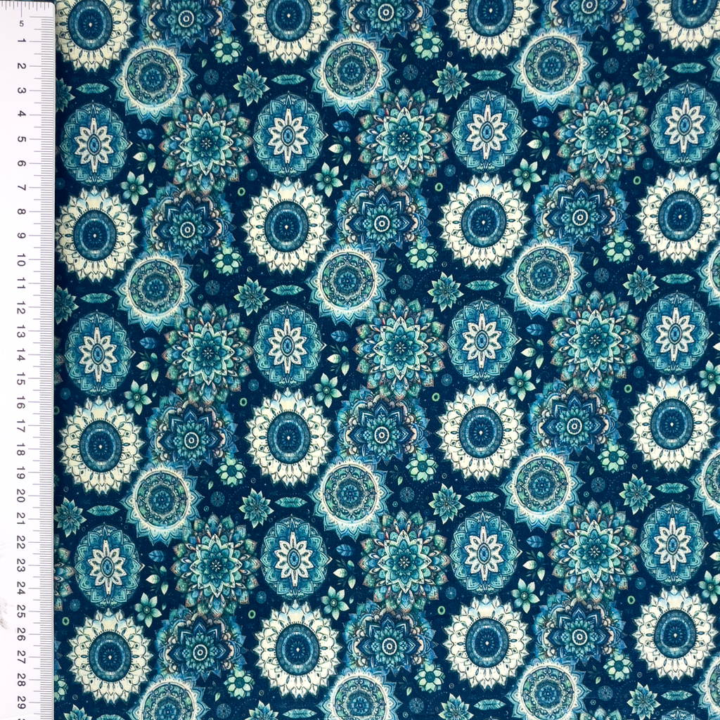 [S2104R] Viscose Lycra Heavy Digital Printed Fleur