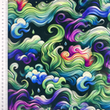 [S2104R-3684] [S2104R] Viscose Lycra Heavy Digital Printed Fleur (Design D)